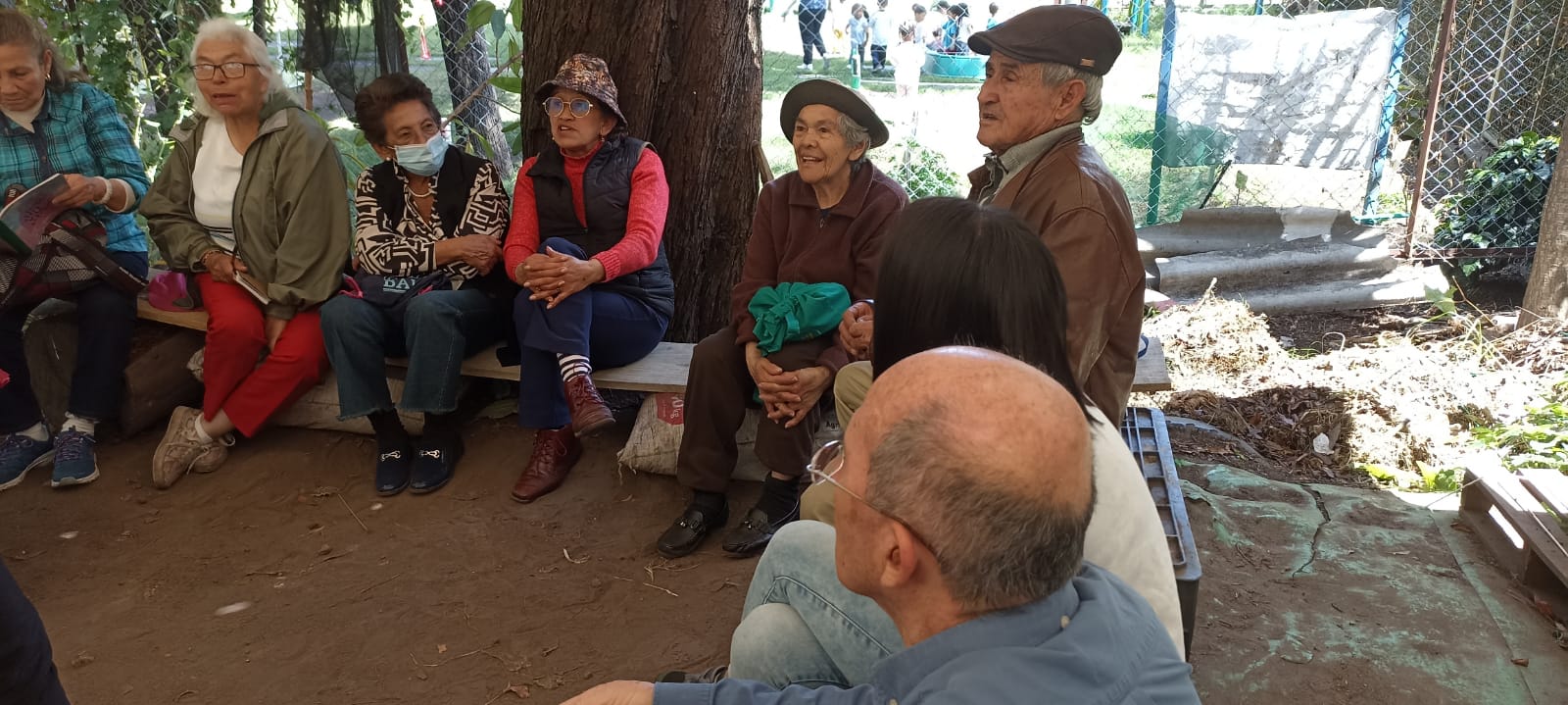 Personas mayores participando en el club de lectura de la biblioteca