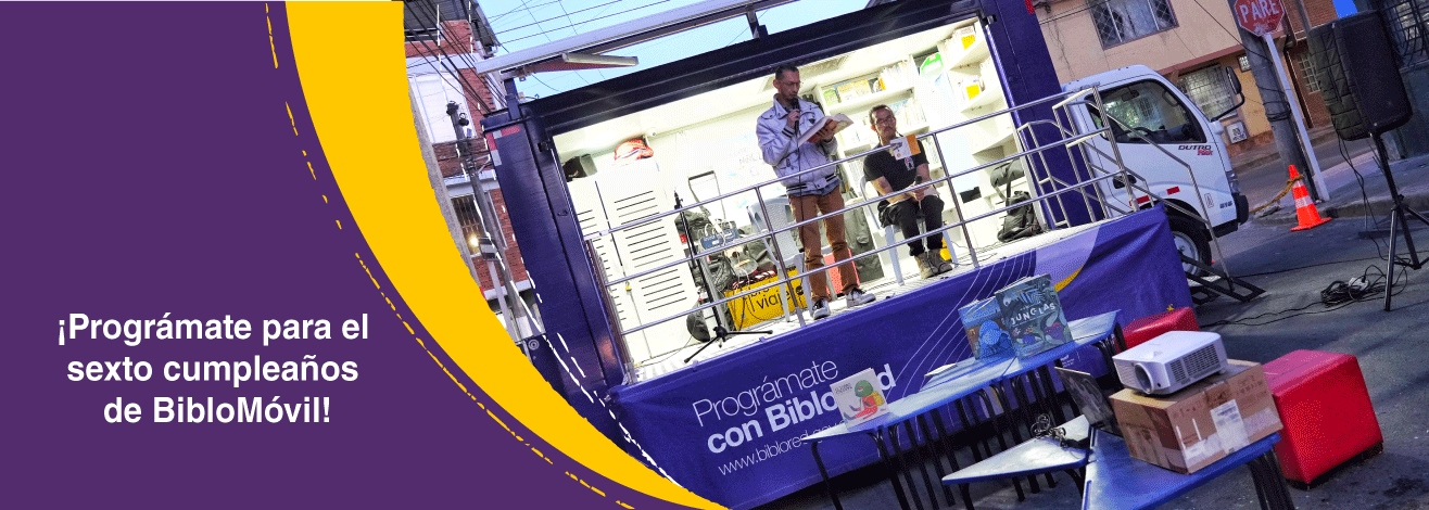 El BibloMóvil cumple seis años y lo celebra en la ciclovía con arte, paz y memoria