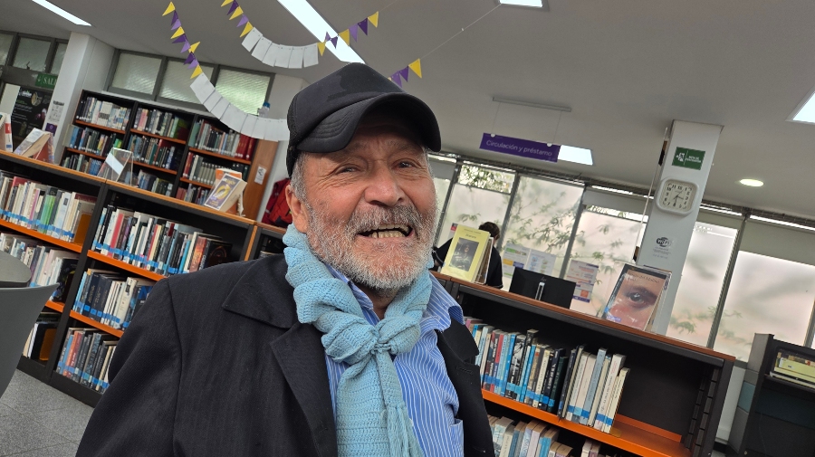 Rafael Gómez, usuario destacado de la Biblioteca Pública Usaquén - Servitá / Foto: BibloRed